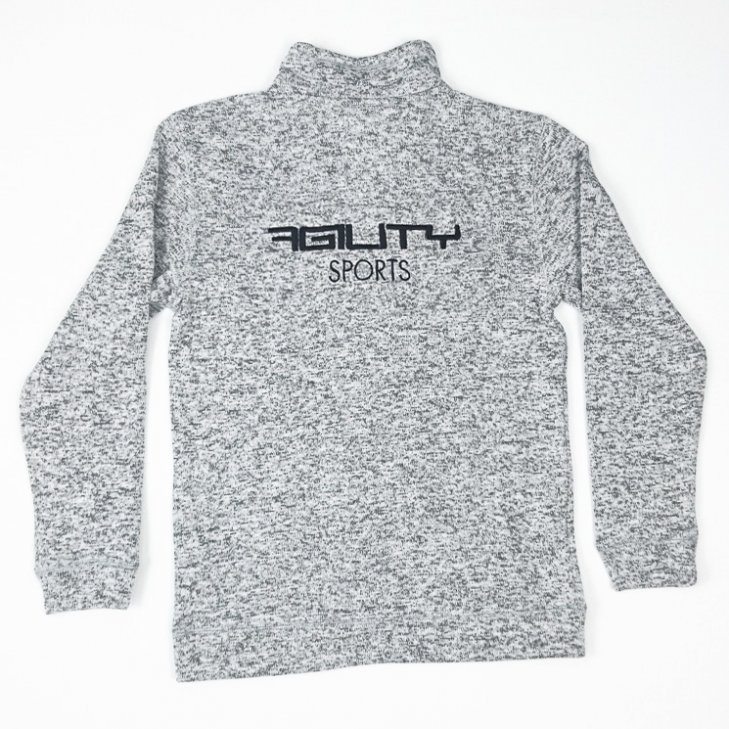 Men Knit Fleece-Jacket without hood lightgrey