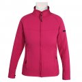 Women Softshell Jacket in pink with back print in black